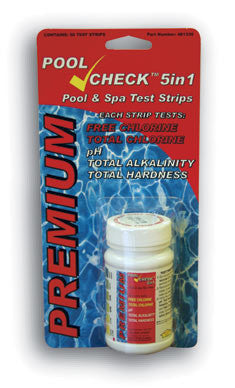 5 in 1 Hot Tub Test Strips (Bottle of 50).